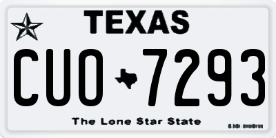 TX license plate CUO7293