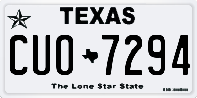 TX license plate CUO7294