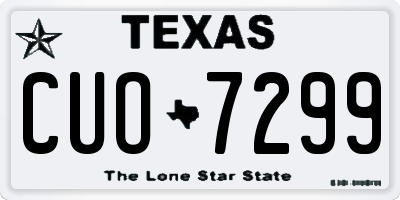 TX license plate CUO7299