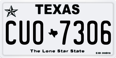 TX license plate CUO7306