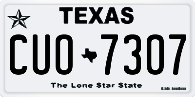 TX license plate CUO7307