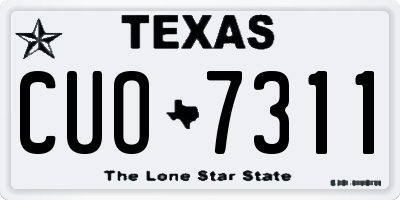 TX license plate CUO7311