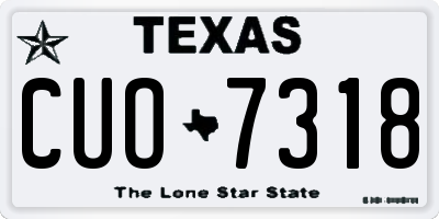 TX license plate CUO7318