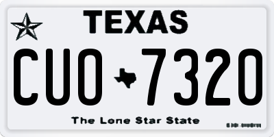 TX license plate CUO7320