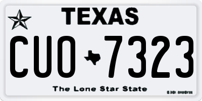 TX license plate CUO7323