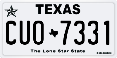 TX license plate CUO7331
