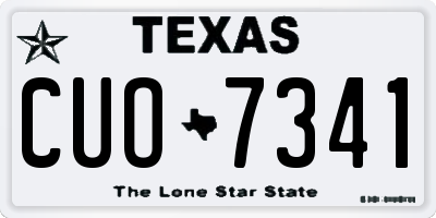 TX license plate CUO7341