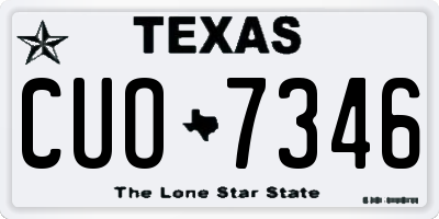TX license plate CUO7346