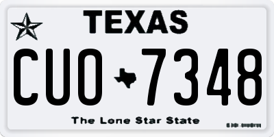 TX license plate CUO7348