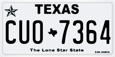 TX license plate CUO7364