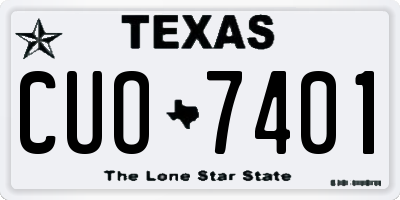 TX license plate CUO7401