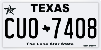 TX license plate CUO7408