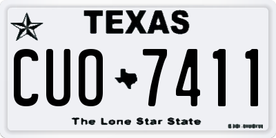 TX license plate CUO7411