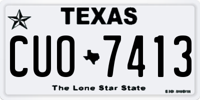 TX license plate CUO7413