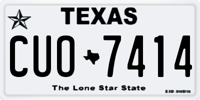 TX license plate CUO7414