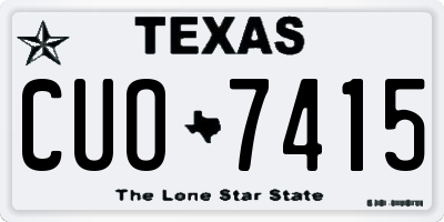 TX license plate CUO7415
