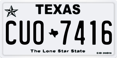 TX license plate CUO7416