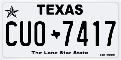 TX license plate CUO7417