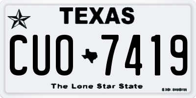 TX license plate CUO7419