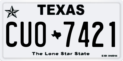 TX license plate CUO7421
