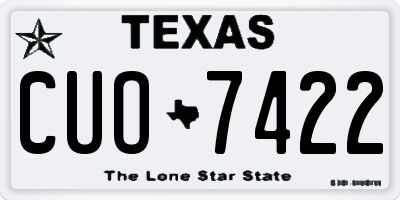 TX license plate CUO7422