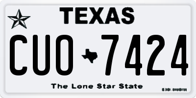TX license plate CUO7424