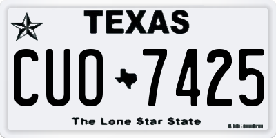 TX license plate CUO7425
