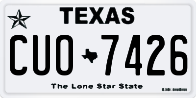 TX license plate CUO7426