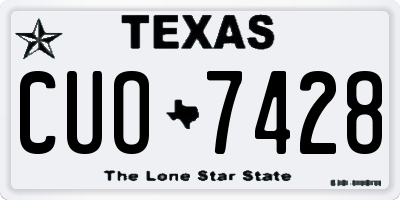 TX license plate CUO7428