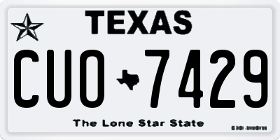 TX license plate CUO7429