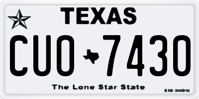 TX license plate CUO7430