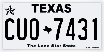 TX license plate CUO7431
