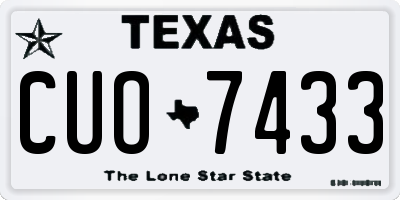 TX license plate CUO7433