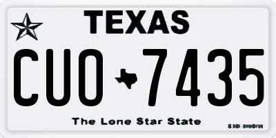 TX license plate CUO7435