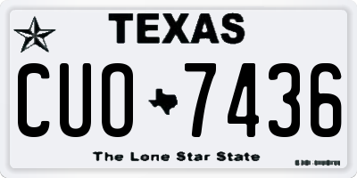 TX license plate CUO7436