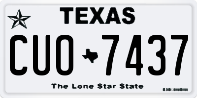 TX license plate CUO7437