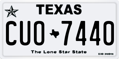 TX license plate CUO7440