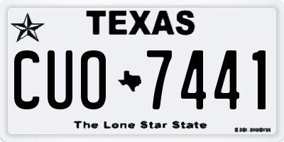 TX license plate CUO7441