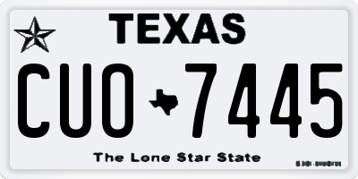 TX license plate CUO7445