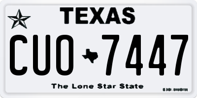 TX license plate CUO7447