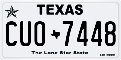 TX license plate CUO7448