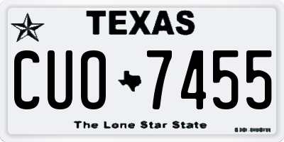 TX license plate CUO7455