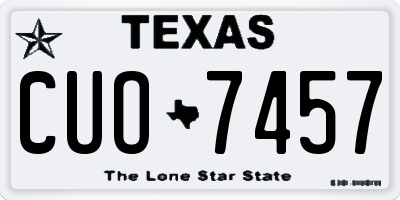 TX license plate CUO7457