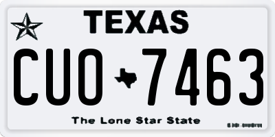 TX license plate CUO7463