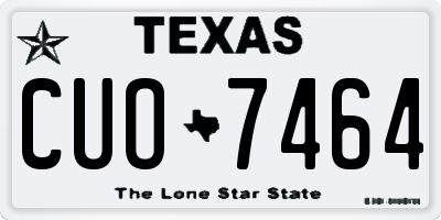TX license plate CUO7464