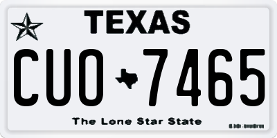 TX license plate CUO7465