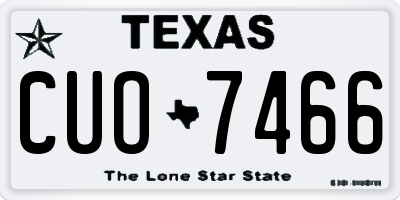 TX license plate CUO7466