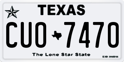TX license plate CUO7470