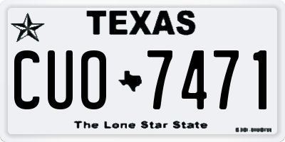 TX license plate CUO7471