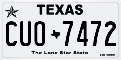 TX license plate CUO7472